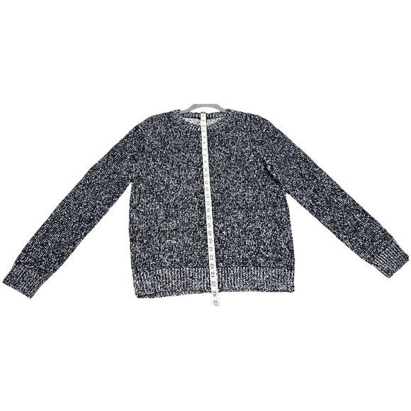 Theory Women's Black & White Speckled Knit Wool Blend Sweater S/P - Picture 7 of 8